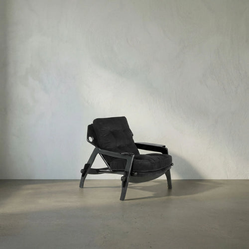 Pax Chair with Performance Velvet Upholstery in Charcoal Black by Noir (AE-271CHB)