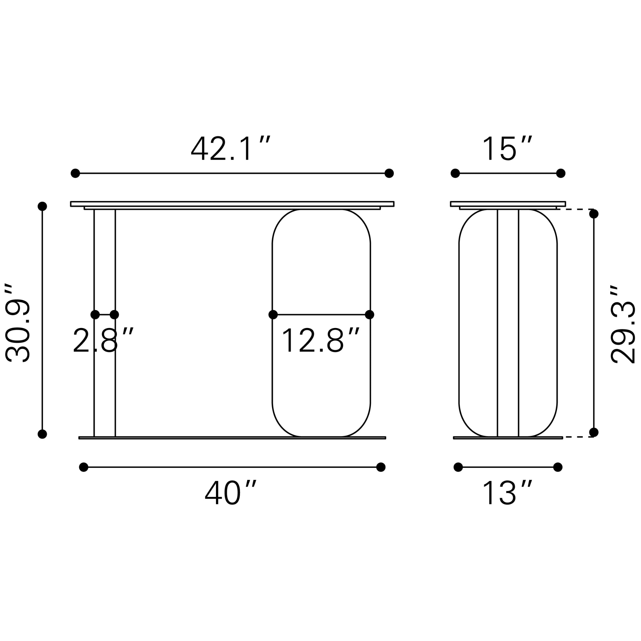 Pemba Console Table Multicolor image 7