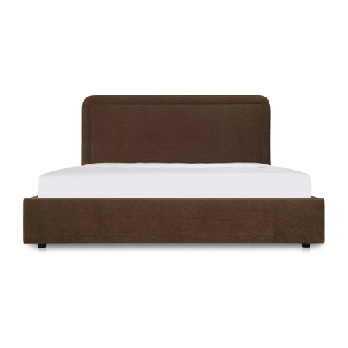 Queen Brown Storage Bed with Gas Lift
