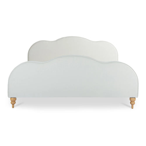 Queen Cream Scalloped Headboard Upholstered Bed (FO-1054-05-0) by Moe's Home Collection