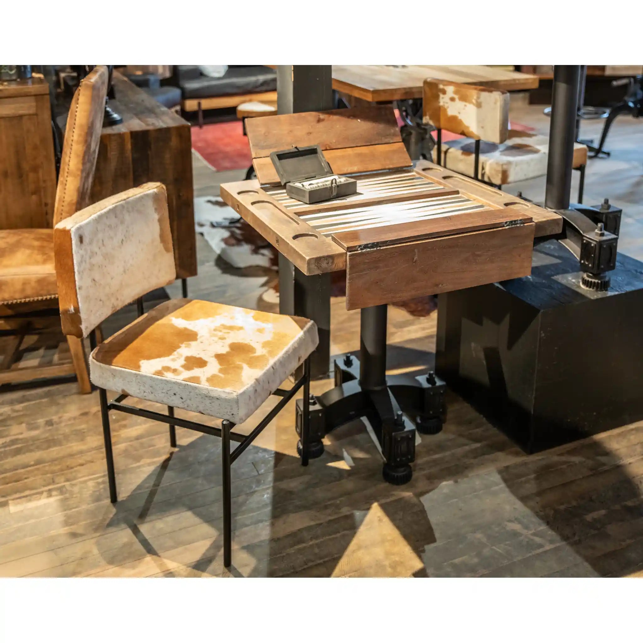 Reclaimed Wood Backgammon Game Table (FEI-G-BKG28) By Home Trends Direct 1