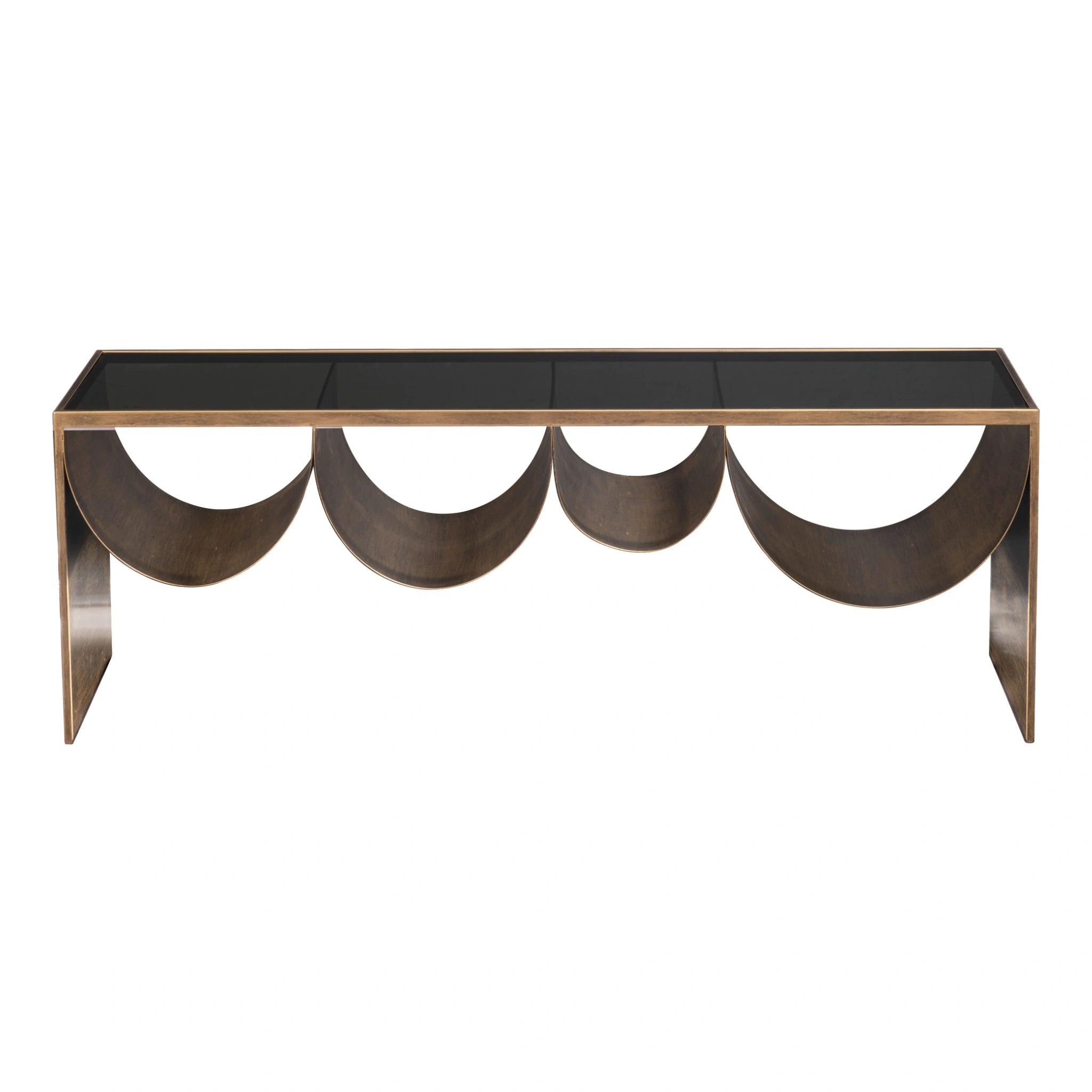 Reed Coffee Table Brass & Black image 2