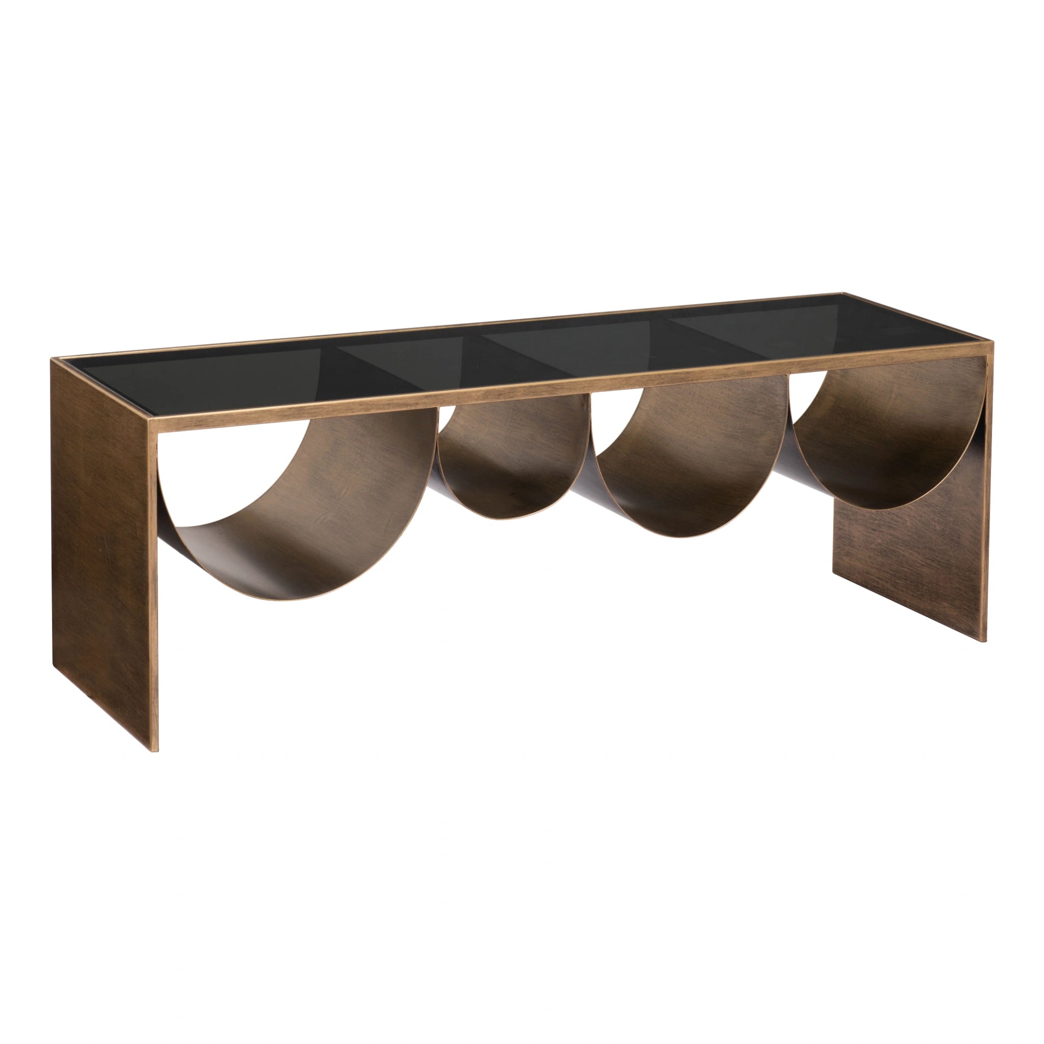 Reed Coffee Table Brass & Black image 3