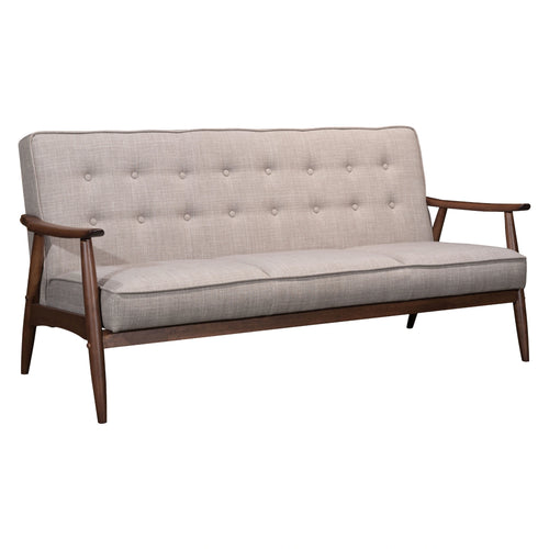 Putty Fabric Sofa | Three-Seater