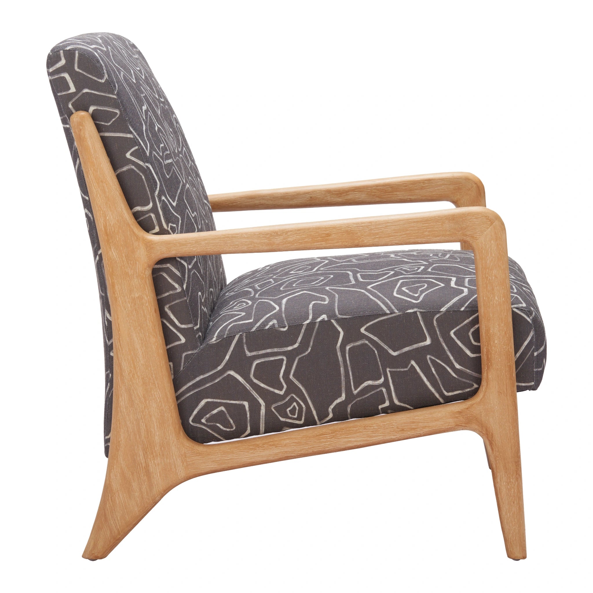Runa Accent Chair Gray & Natural image 1