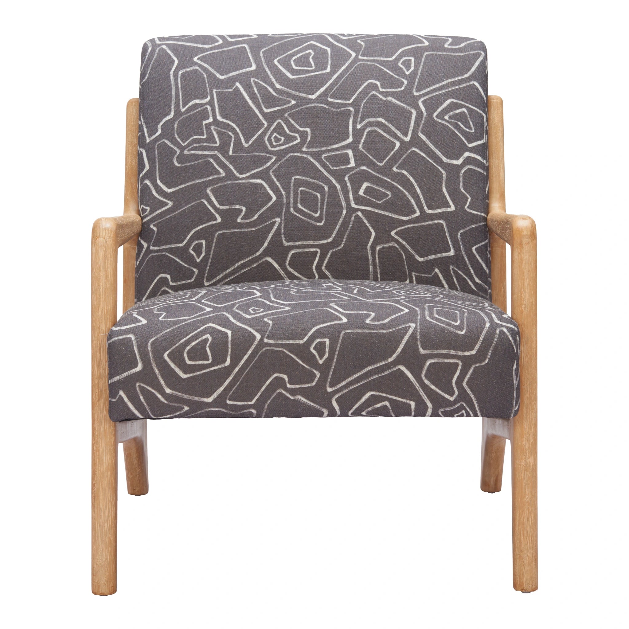 Runa Accent Chair Gray & Natural image 2
