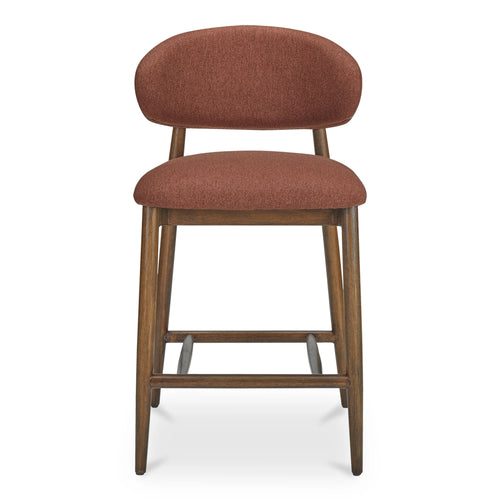 Rust Oval-Back Counter Stool (ME-1070-22) by Moe's Home Collection