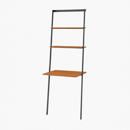 Solid Bamboo and Steel Leaning Desk, Amber - Studio Plus by Greenington