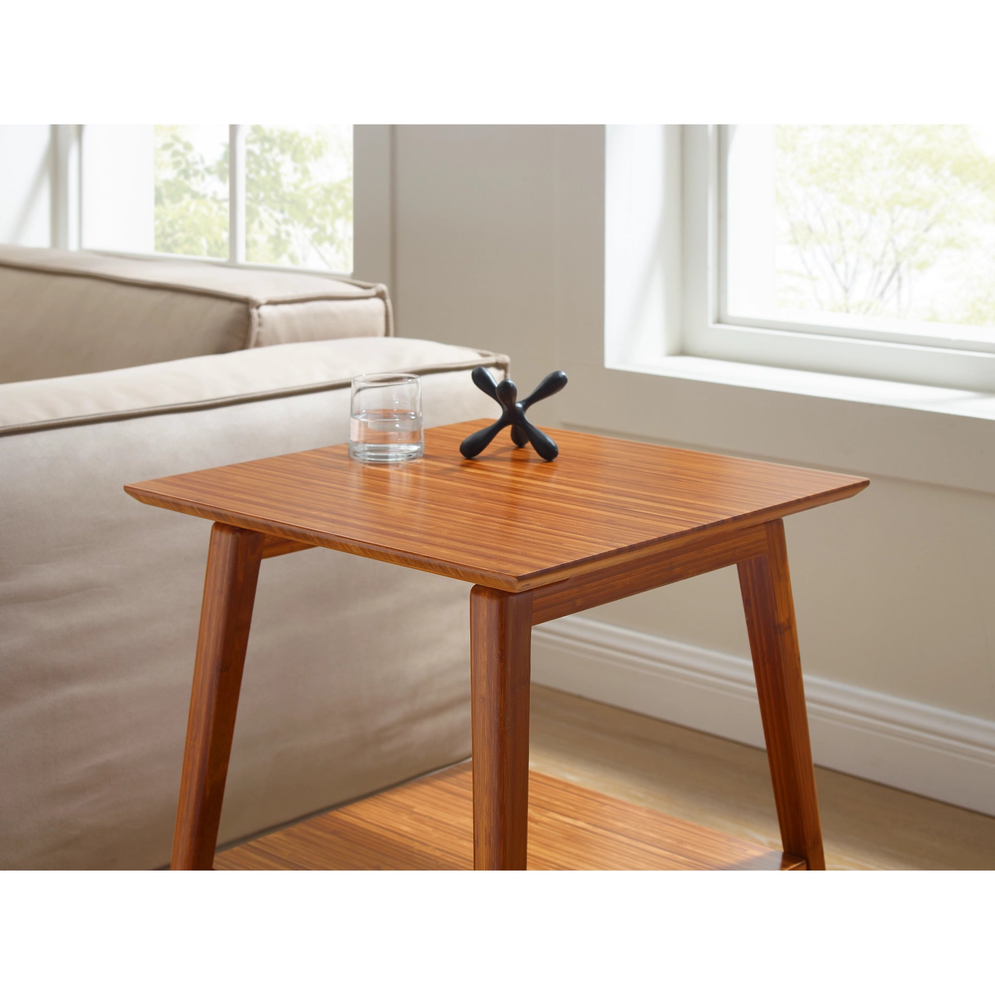 Solid Bamboo Antares End Table, Amber by Greenington image 3