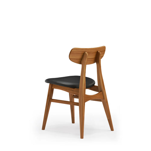 Solid Bamboo Cassia Dining Chair W/ Leather Seat - Boxed Set Of 2, Amber - Cassia Dining Chair W/ Leather Seat - Boxed Set Of 2, Amber by Greenington