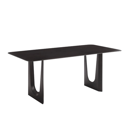 Solid Bamboo Dining Table, Caviar - Hanna Dining Table Caviar by Greenington