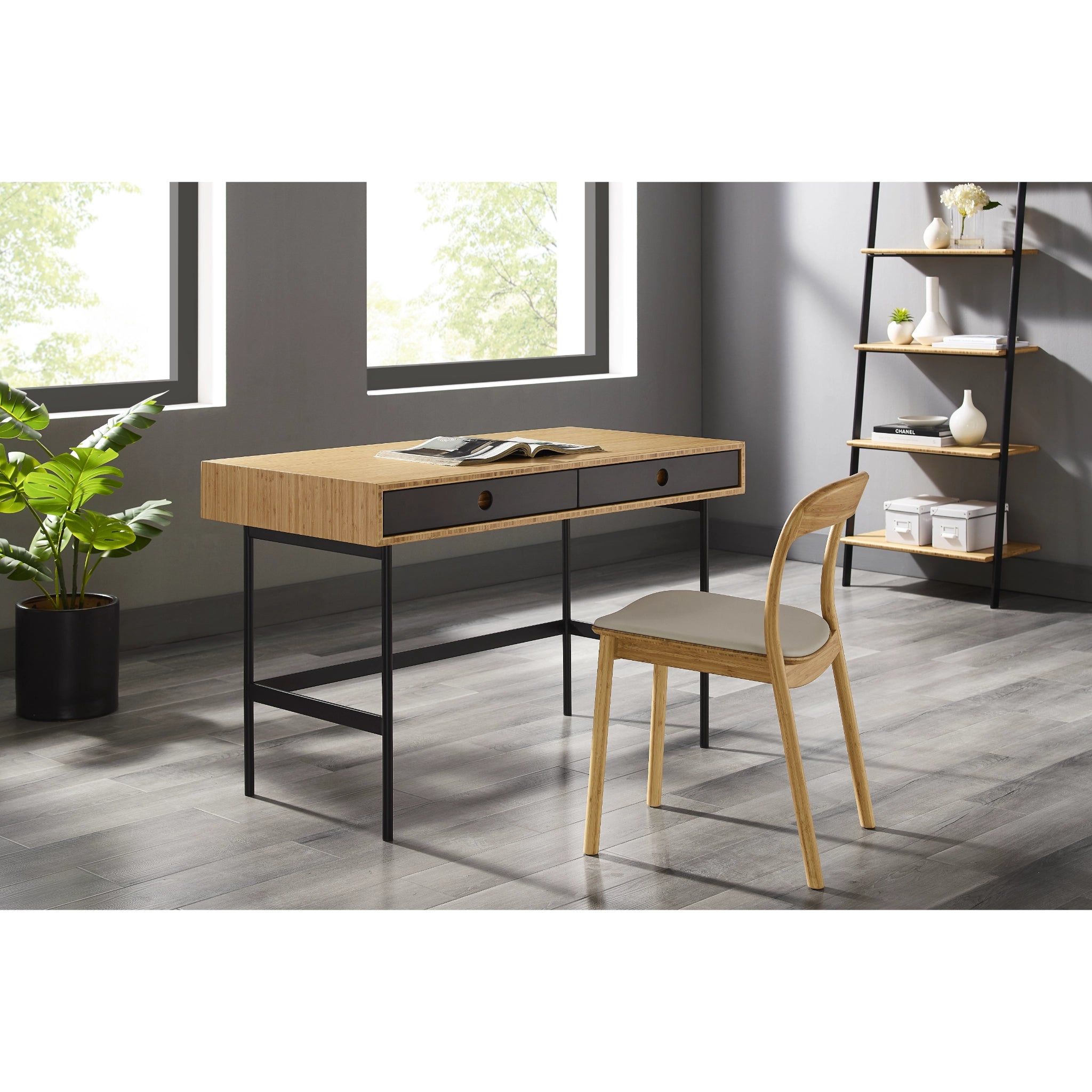 Solid Bamboo Santa Cruz Writing Desk, Wheat by Greenington image 6