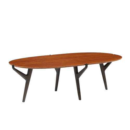 Solid Bamboo Coffee Table, Amber and Caviar - Tofino by Greenington