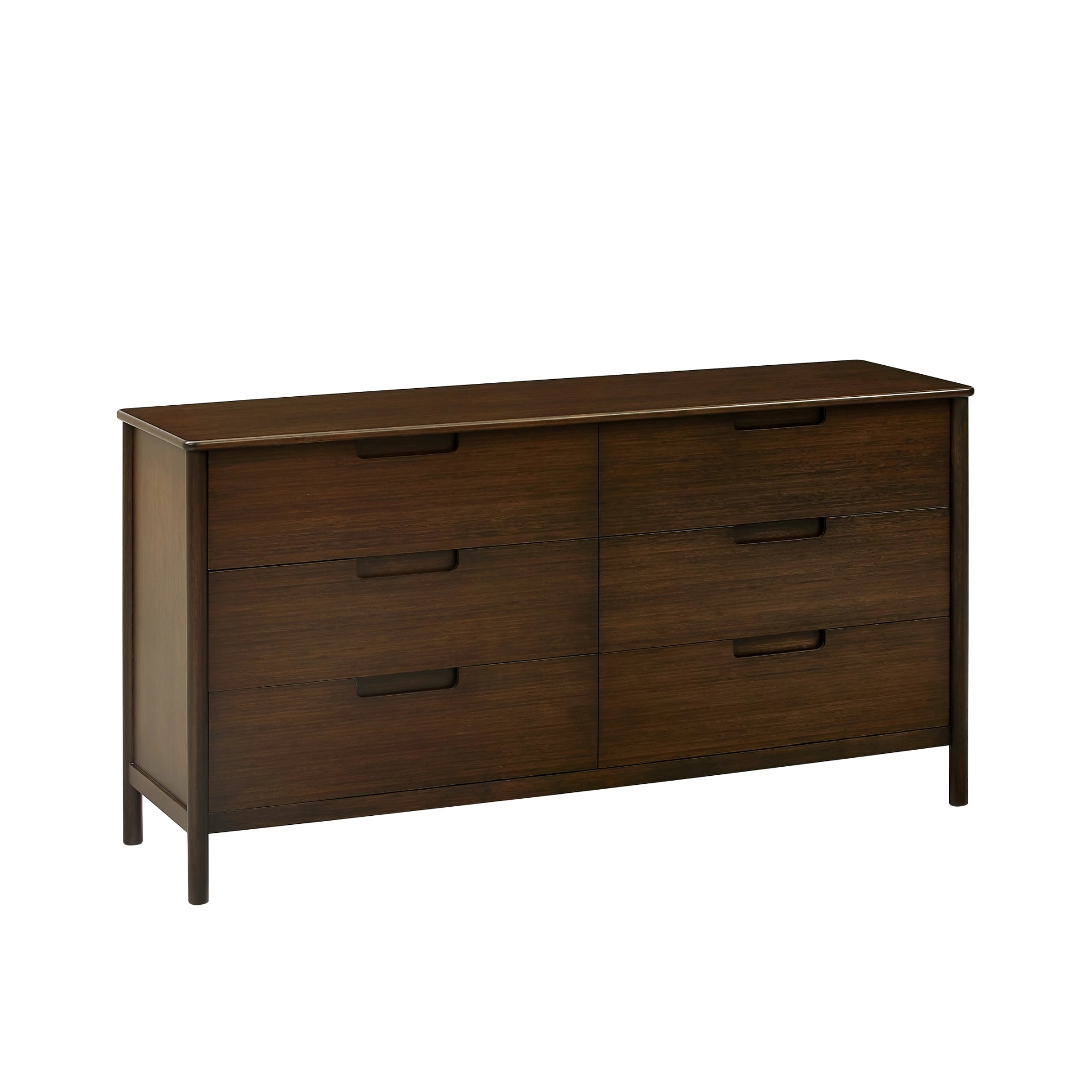 solid wood dresser black Weston Six Drawer Dresser, Black Walnut