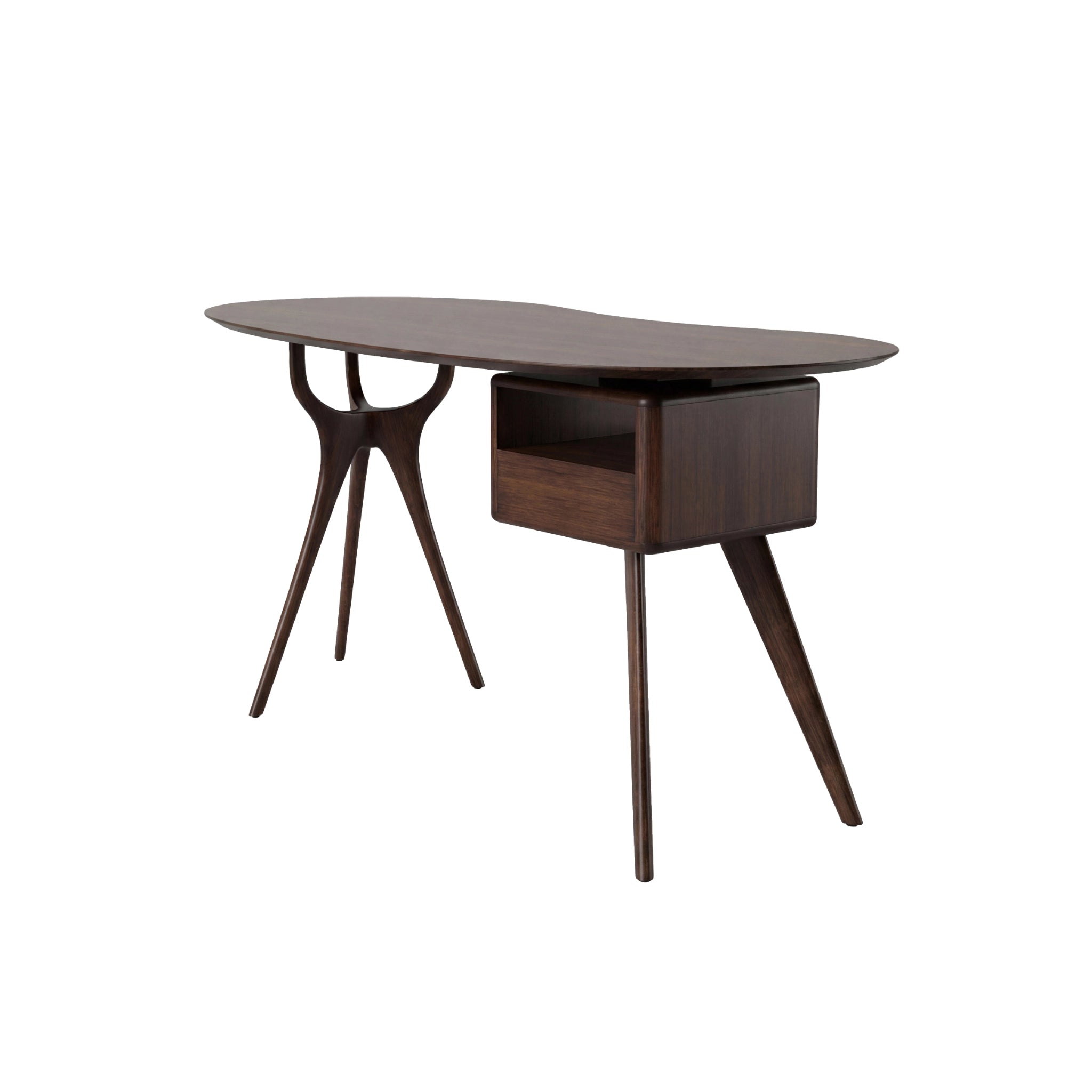 Solid Bamboo Wynn Writing Desk, Black Walnut by Greenington image 3