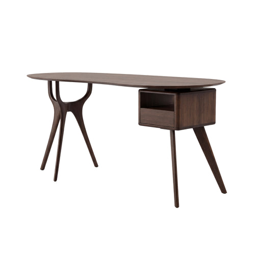 Solid Bamboo Writing Desk, Black Walnut - Wynn by Greenington