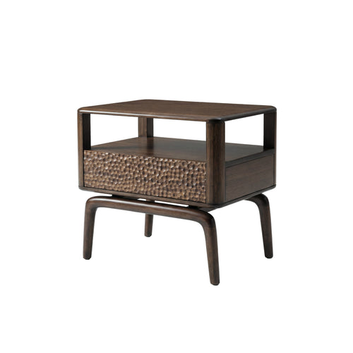 Solid Bamboo Nightstand, Black Walnut - Zeva by Greenington