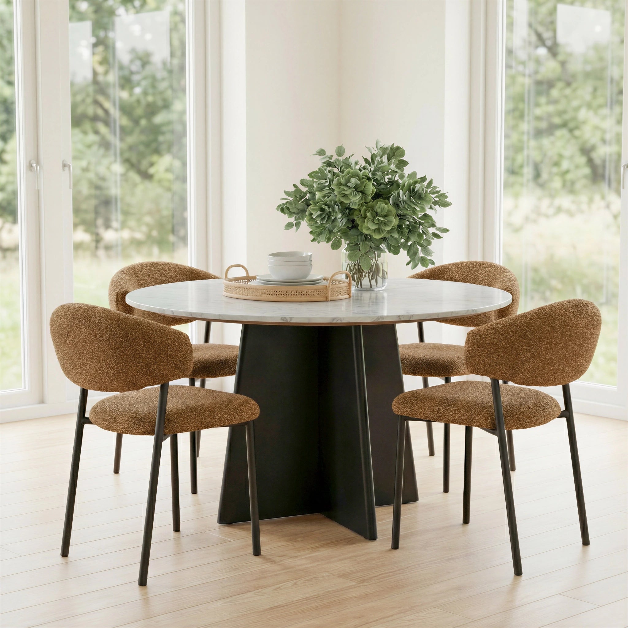 Strela Dining Table White & Black image 10