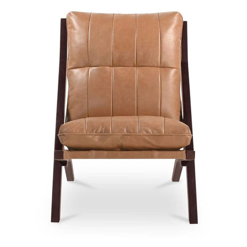 Tan Leather Lounge Chair