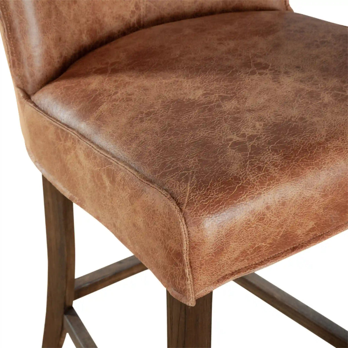 Tan Leather Dining Chairs Brown Legs Set of 2 (G201-364-341-80) By Home Trends Direct 1