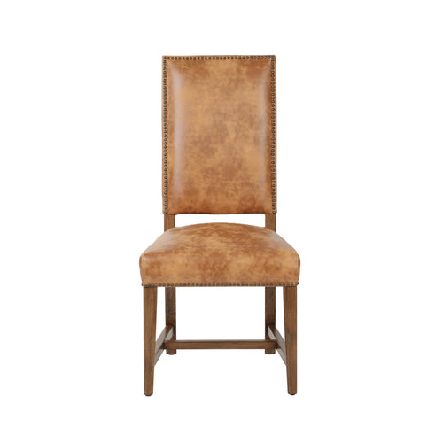 Tan Leather Dining Chair