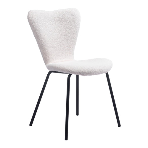 Ivory Shearling Dining Chair | Set of 2