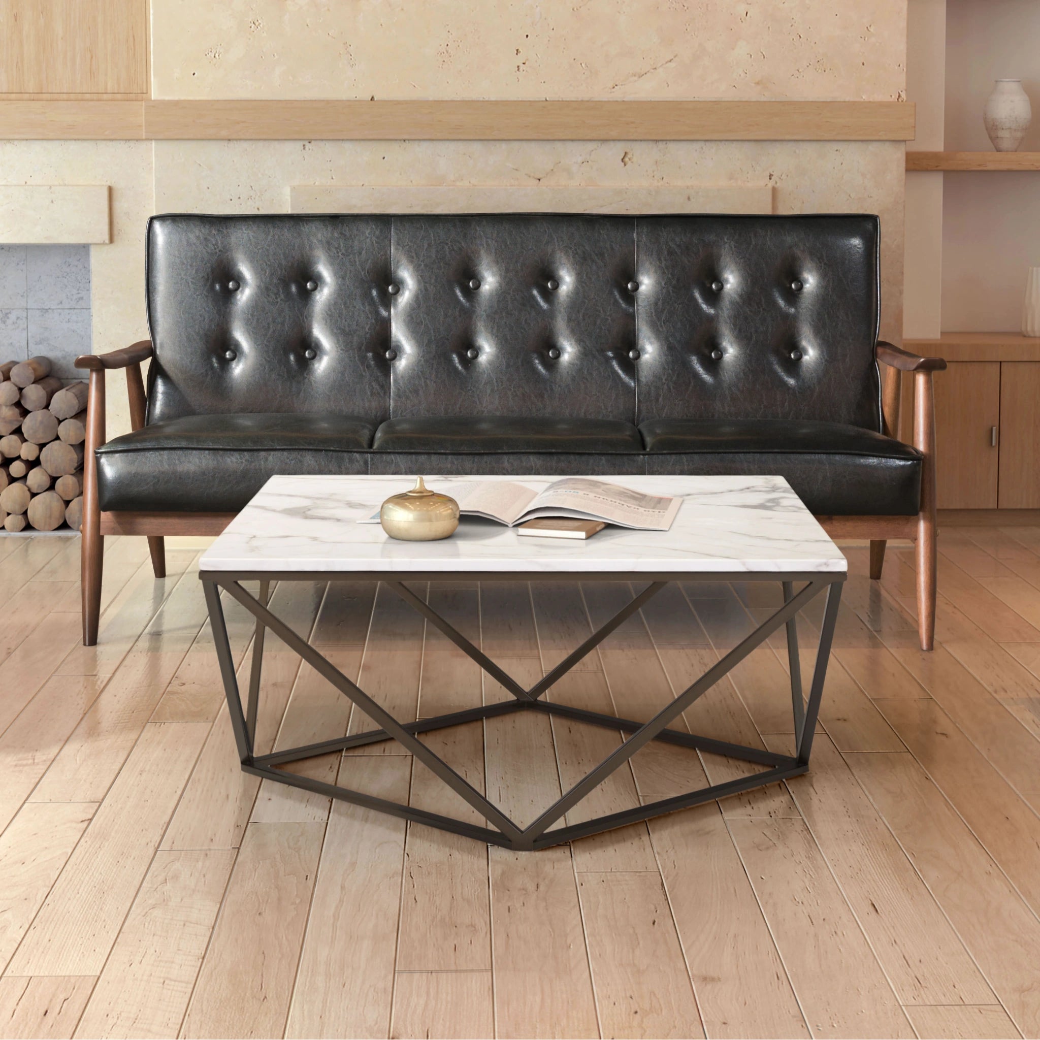 Tintern Coffee Table White & Antique Bronze image 13