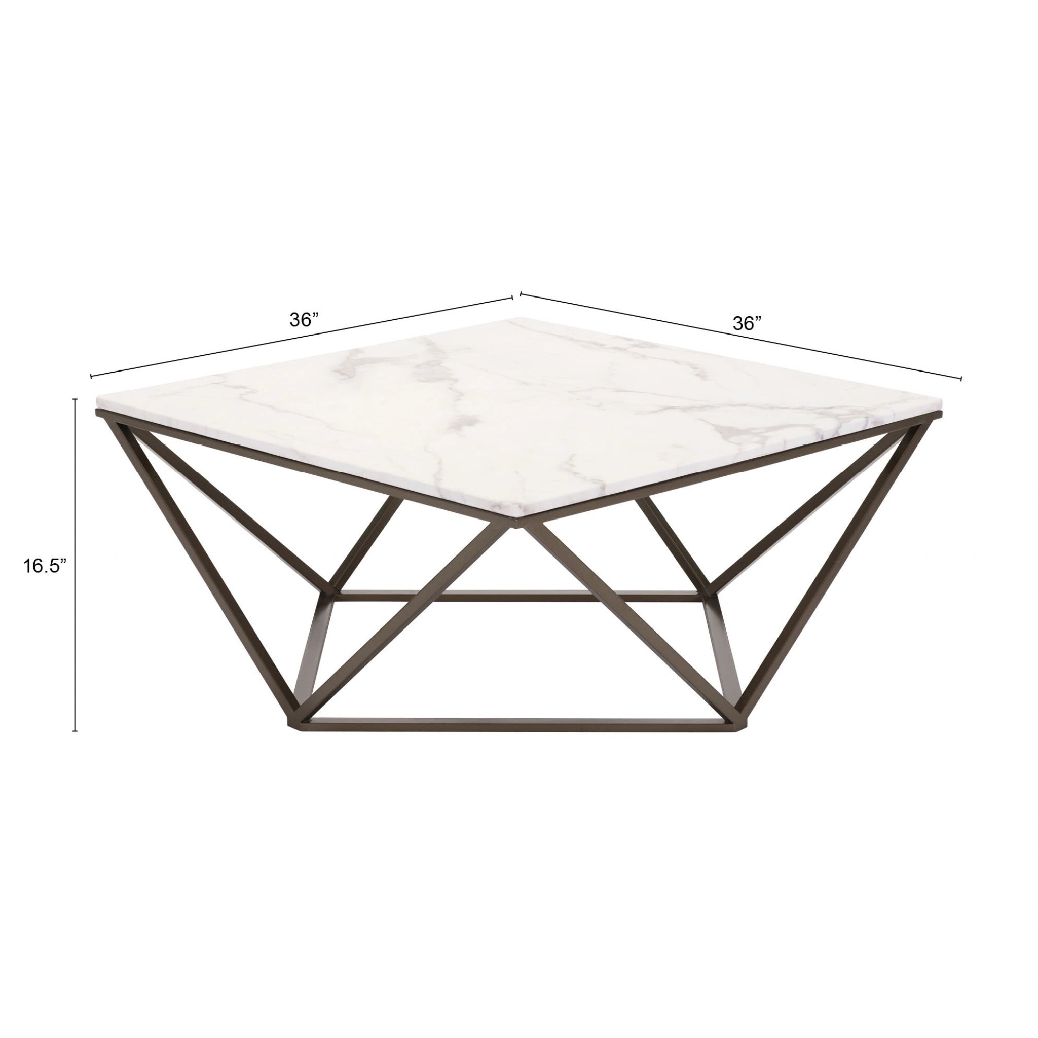 Tintern Coffee Table White & Antique Bronze image 16