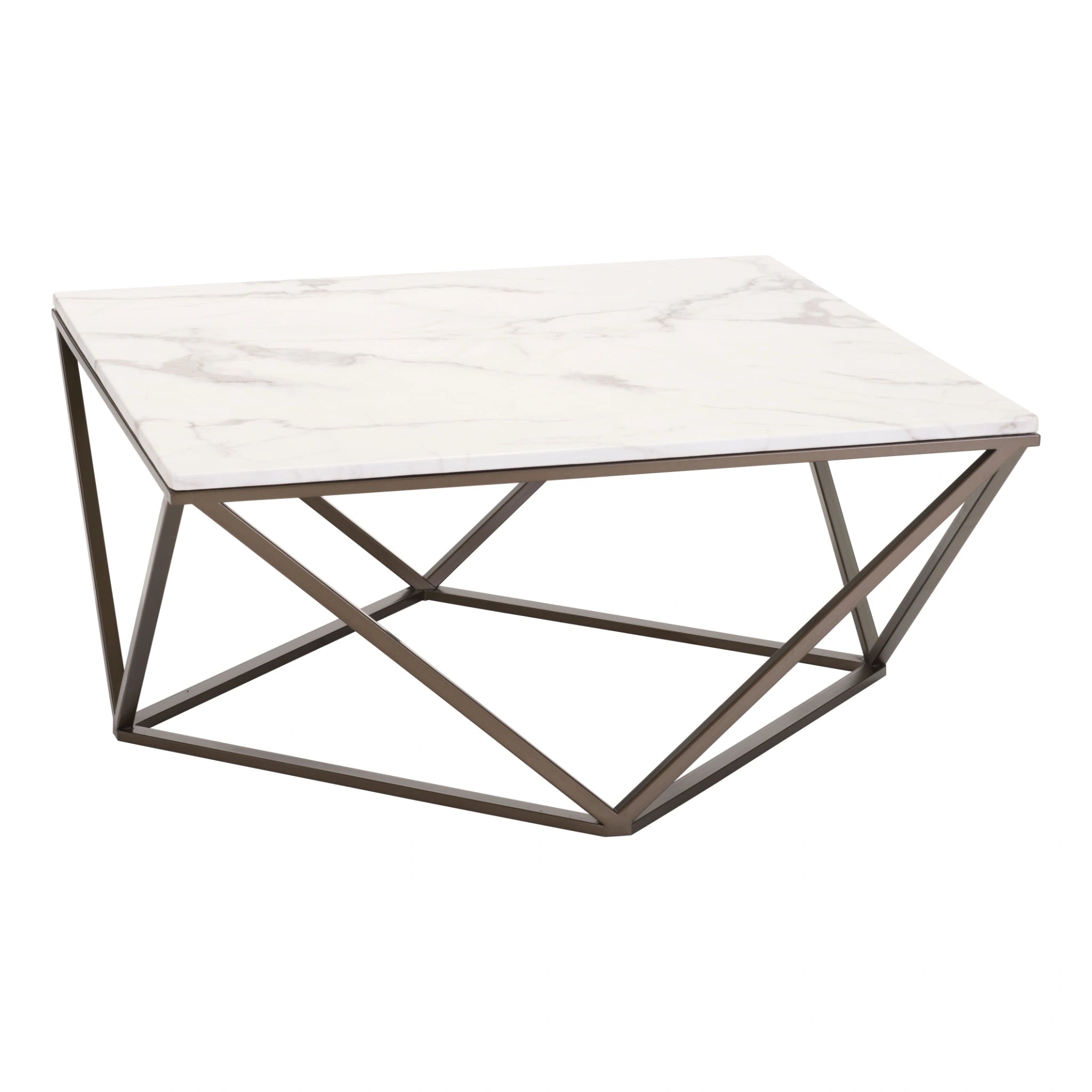 Tintern Coffee Table White & Antique Bronze image 3