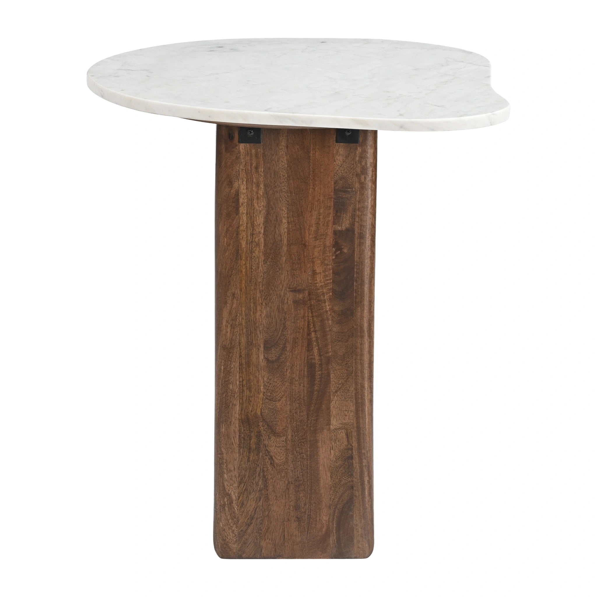 Vara Side Table White & Walnut image 1