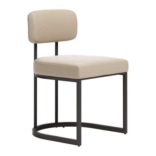 Gray Faux Leather Dining Chair | Set of 2