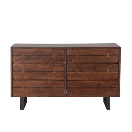 Walnut Live Edge Wood Dresser for Bedroom with Drawers