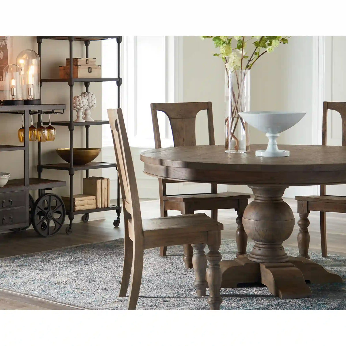Weathered Teak Wood Dining Chairs Set of 2 (FCP-DC18WRLWT) By Home Trends Direct 1