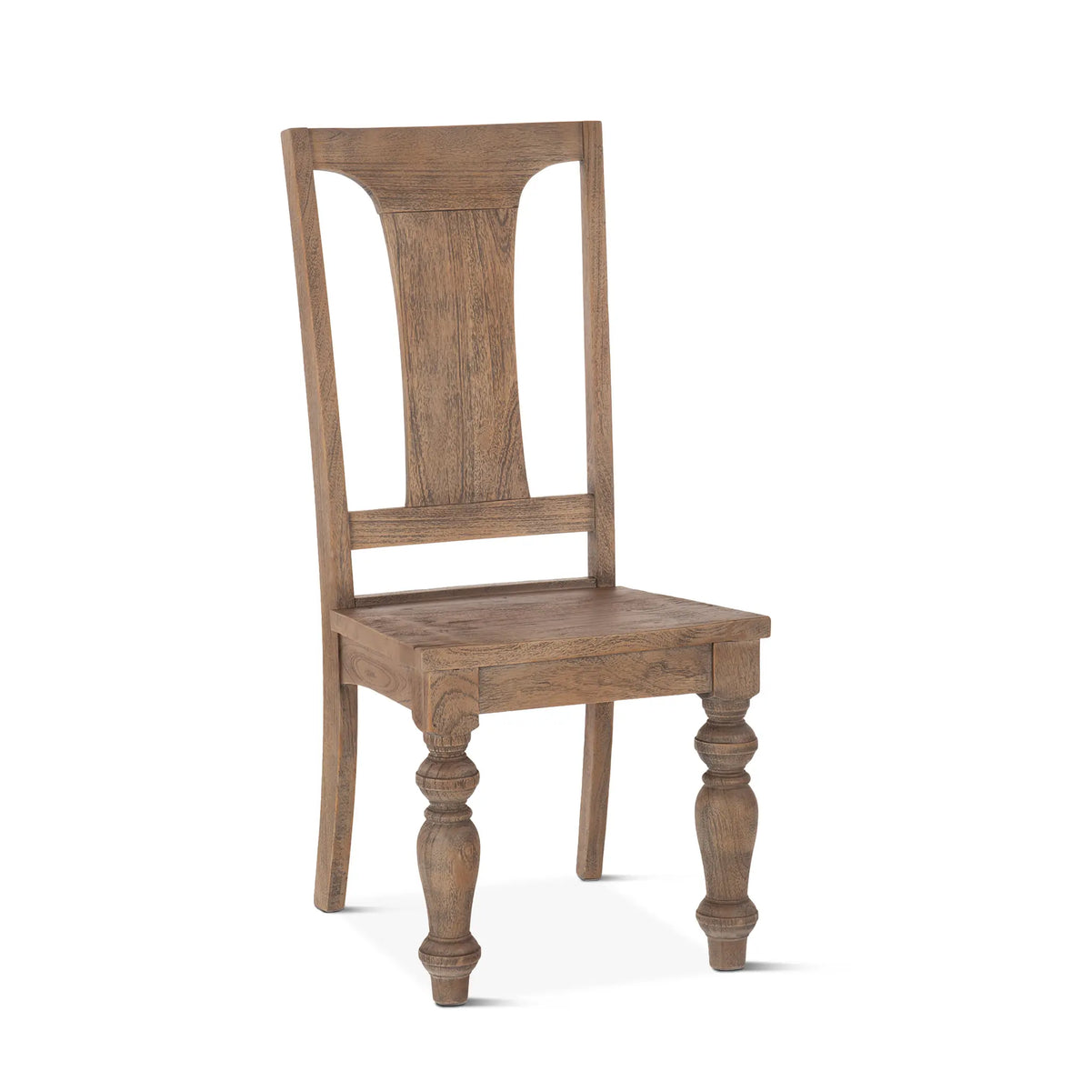 Weathered Teak Wood Dining Chairs Set of 2 (FCP-DC18WRLWT) By Home Trends Direct 
