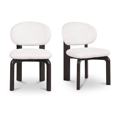 White Upholstered Dining Chairs Set of 2 (EQ-1027-18) by Moe's Home Collection