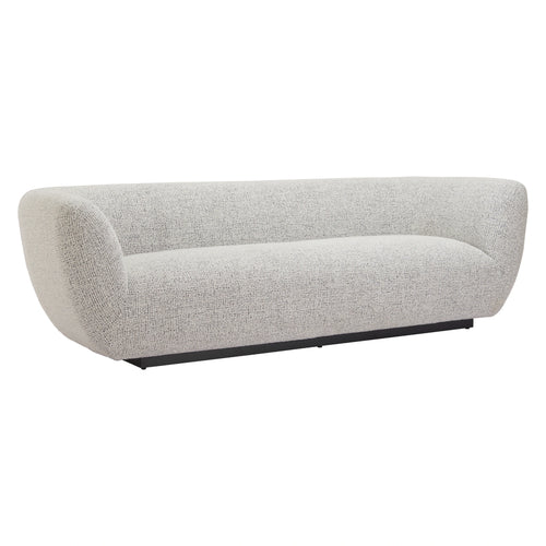 Pewter Gray Textured Fabric Sofa | Modern